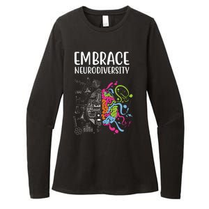 Embrace Neurodiversity Colorful Brain Womens CVC Long Sleeve Shirt