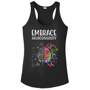 Embrace Neurodiversity Colorful Brain Ladies PosiCharge Competitor Racerback Tank