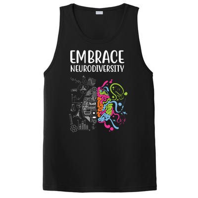 Embrace Neurodiversity Colorful Brain PosiCharge Competitor Tank