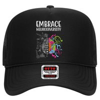 Embrace Neurodiversity Colorful Brain Trucker Hat