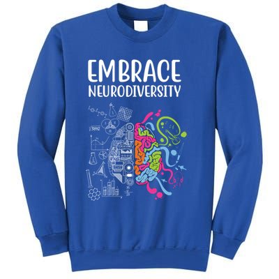 Embrace Neurodiversity Colorful Brain Sweatshirt