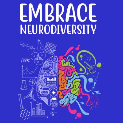Embrace Neurodiversity Colorful Brain T-Shirt