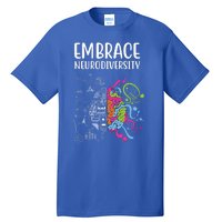 Embrace Neurodiversity Colorful Brain Tall T-Shirt