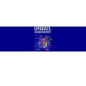 Embrace Neurodiversity Colorful Brain Bumper Sticker