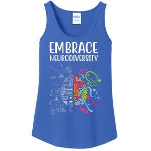 Embrace Neurodiversity Colorful Brain Ladies Essential Tank