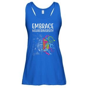 Embrace Neurodiversity Colorful Brain Ladies Essential Flowy Tank