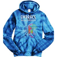 Embrace Neurodiversity Colorful Brain Tie Dye Hoodie