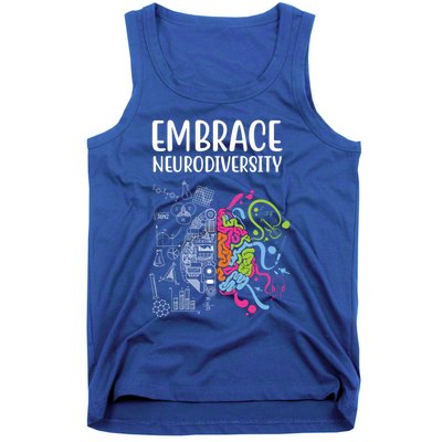 Embrace Neurodiversity Colorful Brain Tank Top