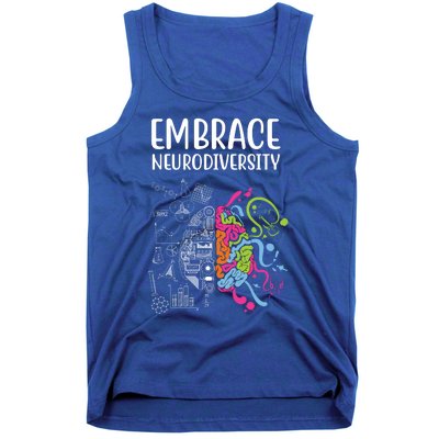 Embrace Neurodiversity Colorful Brain Tank Top