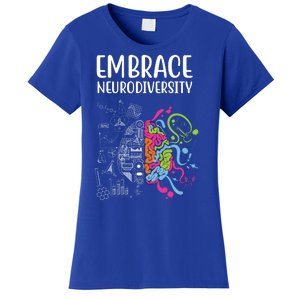 Embrace Neurodiversity Colorful Brain Women's T-Shirt