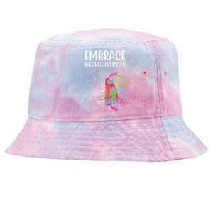 Embrace Neurodiversity Colorful Brain Tie-Dyed Bucket Hat