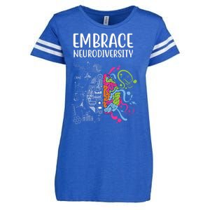 Embrace Neurodiversity Colorful Brain Enza Ladies Jersey Football T-Shirt