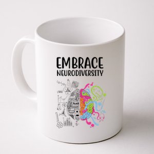 Embrace Neurodiversity Colorful Brain Coffee Mug