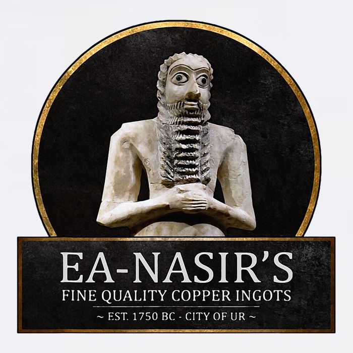 Ea NasirS Copper Ingots Funny Bronze Age History Meme Cooling Performance Crew T-Shirt