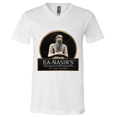 Ea NasirS Copper Ingots Funny Bronze Age History Meme V-Neck T-Shirt