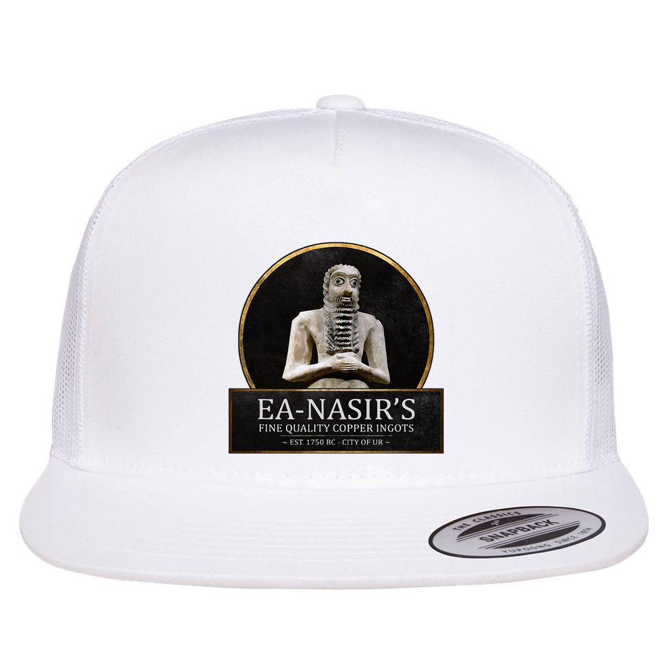 Ea NasirS Copper Ingots Funny Bronze Age History Meme Flat Bill Trucker Hat