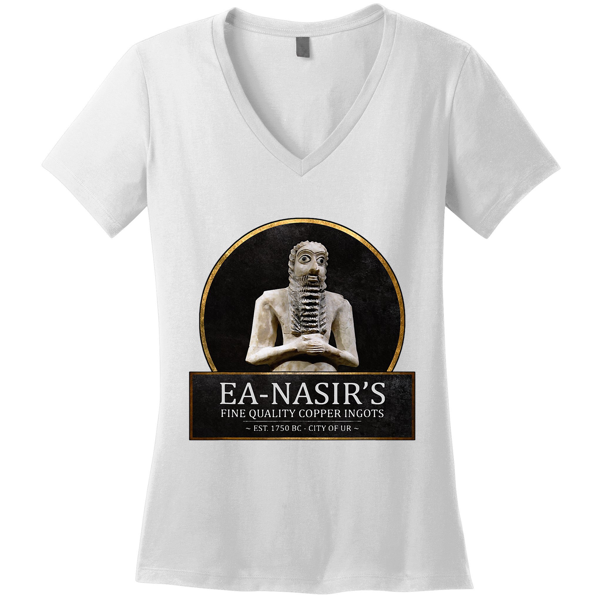 Ea NasirS Copper Ingots Funny Bronze Age History Meme Women's V-Neck T-Shirt