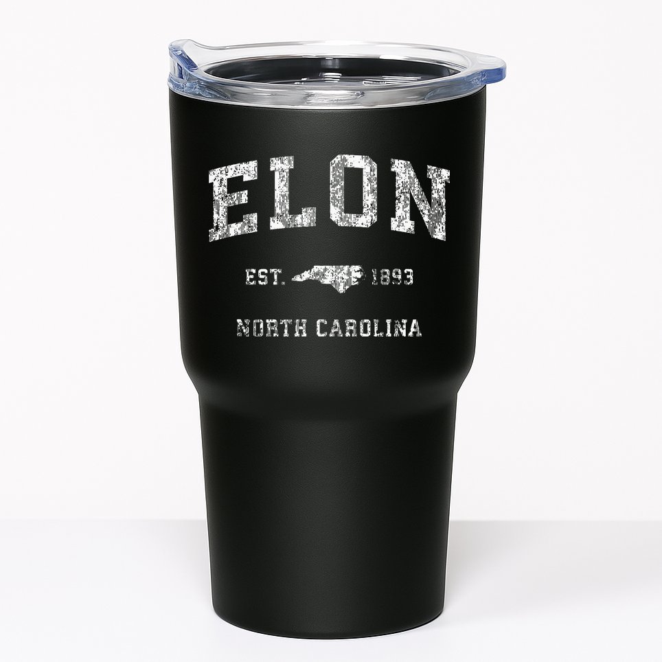 Elon North Carolina Nc Vintage Athletic Sports Tumbler