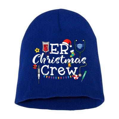 Er Nurse Christmas Crew Gift Short Acrylic Beanie