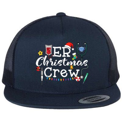 Er Nurse Christmas Crew Gift Flat Bill Trucker Hat