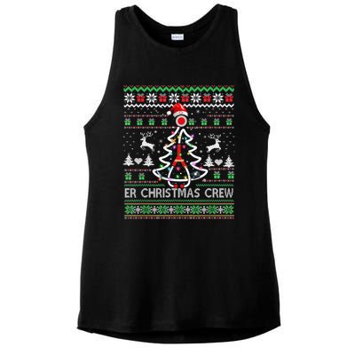 Er Nurse Christmas Crew Emergency Room Icu Nursing Squad Gift Ladies PosiCharge Tri-Blend Wicking Tank