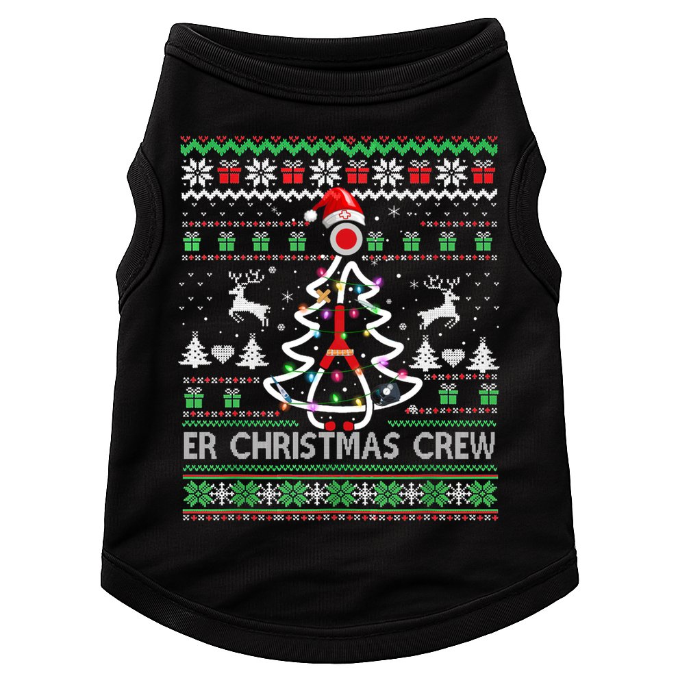 Er Nurse Christmas Crew Emergency Room Icu Nursing Squad Gift Doggie Tank