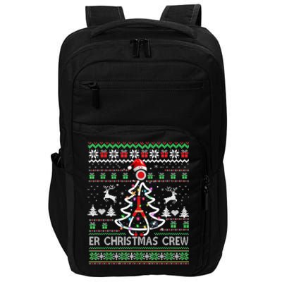 Er Nurse Christmas Crew Emergency Room Icu Nursing Squad Gift Impact Tech Backpack