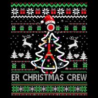 Er Nurse Christmas Crew Emergency Room Icu Nursing Squad Gift Impact Tech Backpack