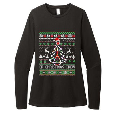 Er Nurse Christmas Crew Emergency Room Icu Nursing Squad Gift Womens CVC Long Sleeve Shirt