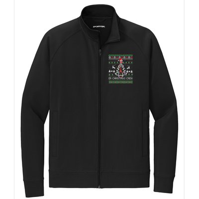 Er Nurse Christmas Crew Emergency Room Icu Nursing Squad Gift Stretch Full-Zip Cadet Jacket