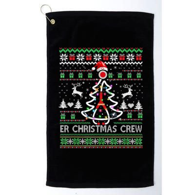 Er Nurse Christmas Crew Emergency Room Icu Nursing Squad Gift Platinum Collection Golf Towel