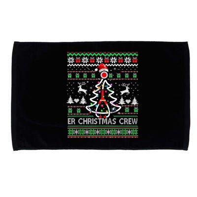 Er Nurse Christmas Crew Emergency Room Icu Nursing Squad Gift Microfiber Hand Towel