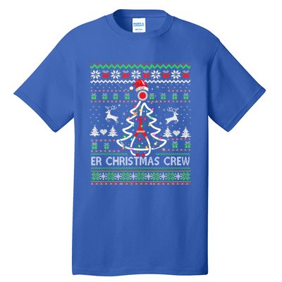 Er Nurse Christmas Crew Emergency Room Icu Nursing Squad Gift Tall T-Shirt