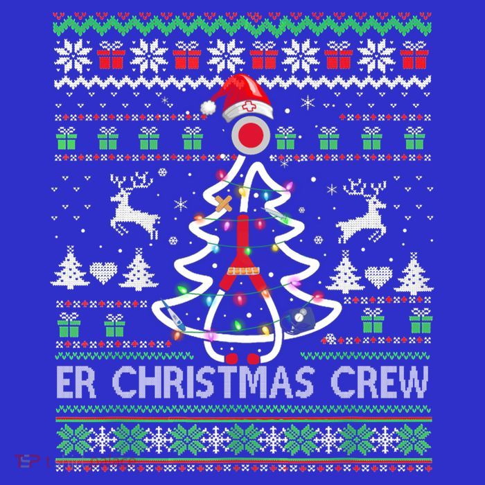 Er Nurse Christmas Crew Emergency Room Icu Nursing Squad Gift Tall T-Shirt
