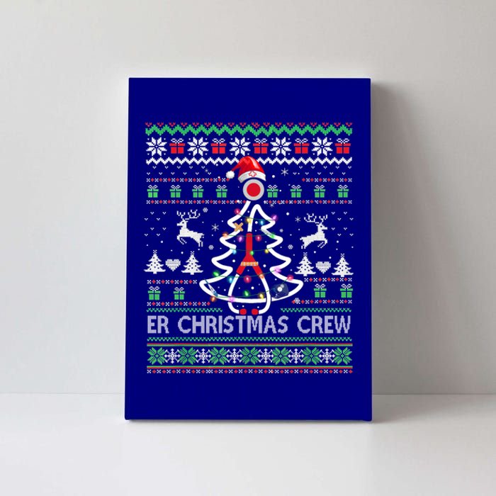 Er Nurse Christmas Crew Emergency Room Icu Nursing Squad Gift Canvas