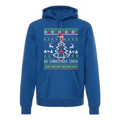 Er Nurse Christmas Crew Emergency Room Icu Nursing Squad Gift Premium Hoodie