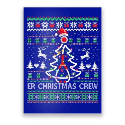 Er Nurse Christmas Crew Emergency Room Icu Nursing Squad Gift Poster