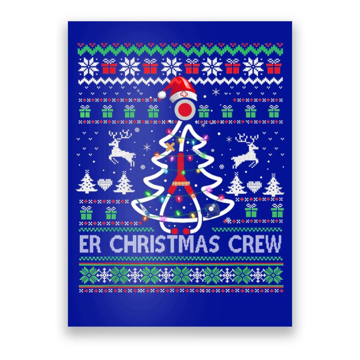 Er Nurse Christmas Crew Emergency Room Icu Nursing Squad Gift Poster