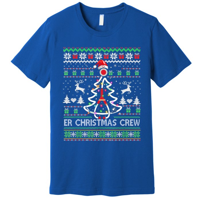 Er Nurse Christmas Crew Emergency Room Icu Nursing Squad Gift Premium T-Shirt