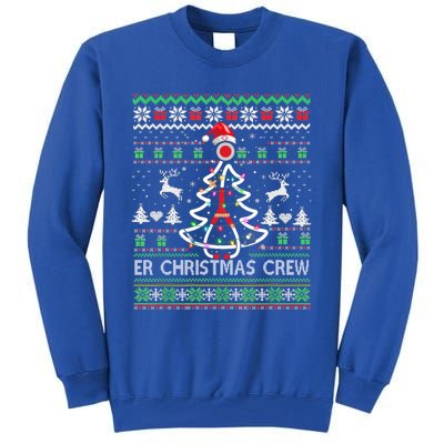 Er Nurse Christmas Crew Emergency Room Icu Nursing Squad Gift Tall Sweatshirt