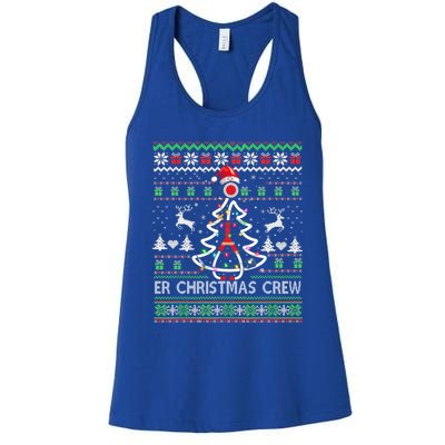 Er Nurse Christmas Crew Emergency Room Icu Nursing Squad Gift Women's Racerback Tank