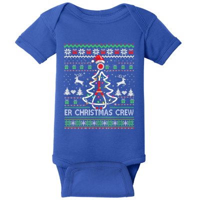 Er Nurse Christmas Crew Emergency Room Icu Nursing Squad Gift Baby Bodysuit