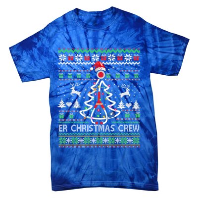 Er Nurse Christmas Crew Emergency Room Icu Nursing Squad Gift Tie-Dye T-Shirt