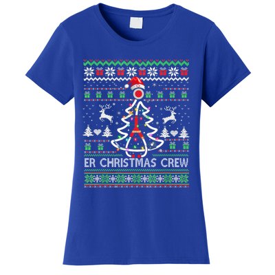 Er Nurse Christmas Crew Emergency Room Icu Nursing Squad Gift Women's T-Shirt