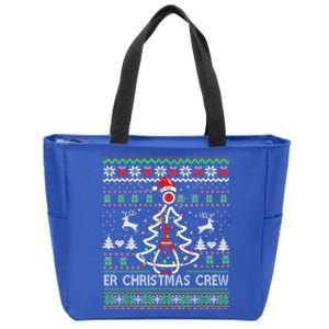 Er Nurse Christmas Crew Emergency Room Icu Nursing Squad Gift Zip Tote Bag