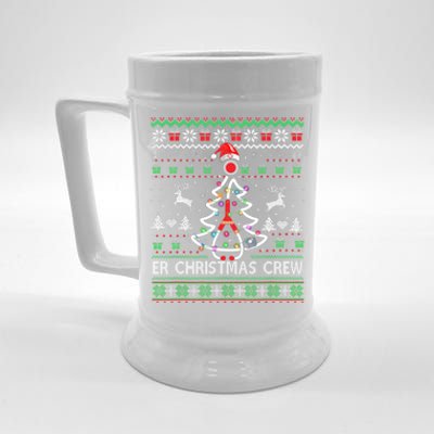 Er Nurse Christmas Crew Emergency Room Icu Nursing Squad Gift Beer Stein