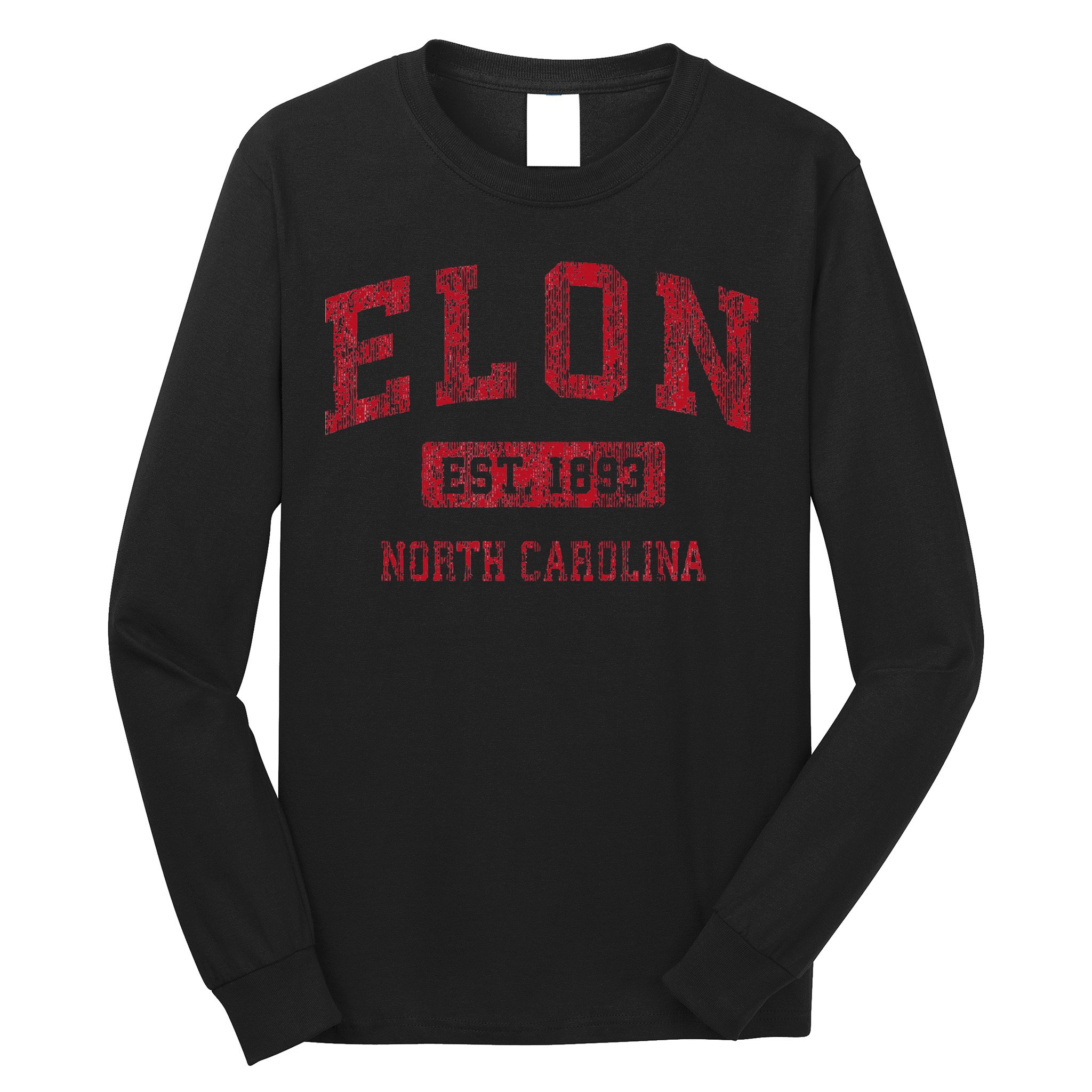 Elon North Carolina Nc Vintage Sports Design Long Sleeve Shirt