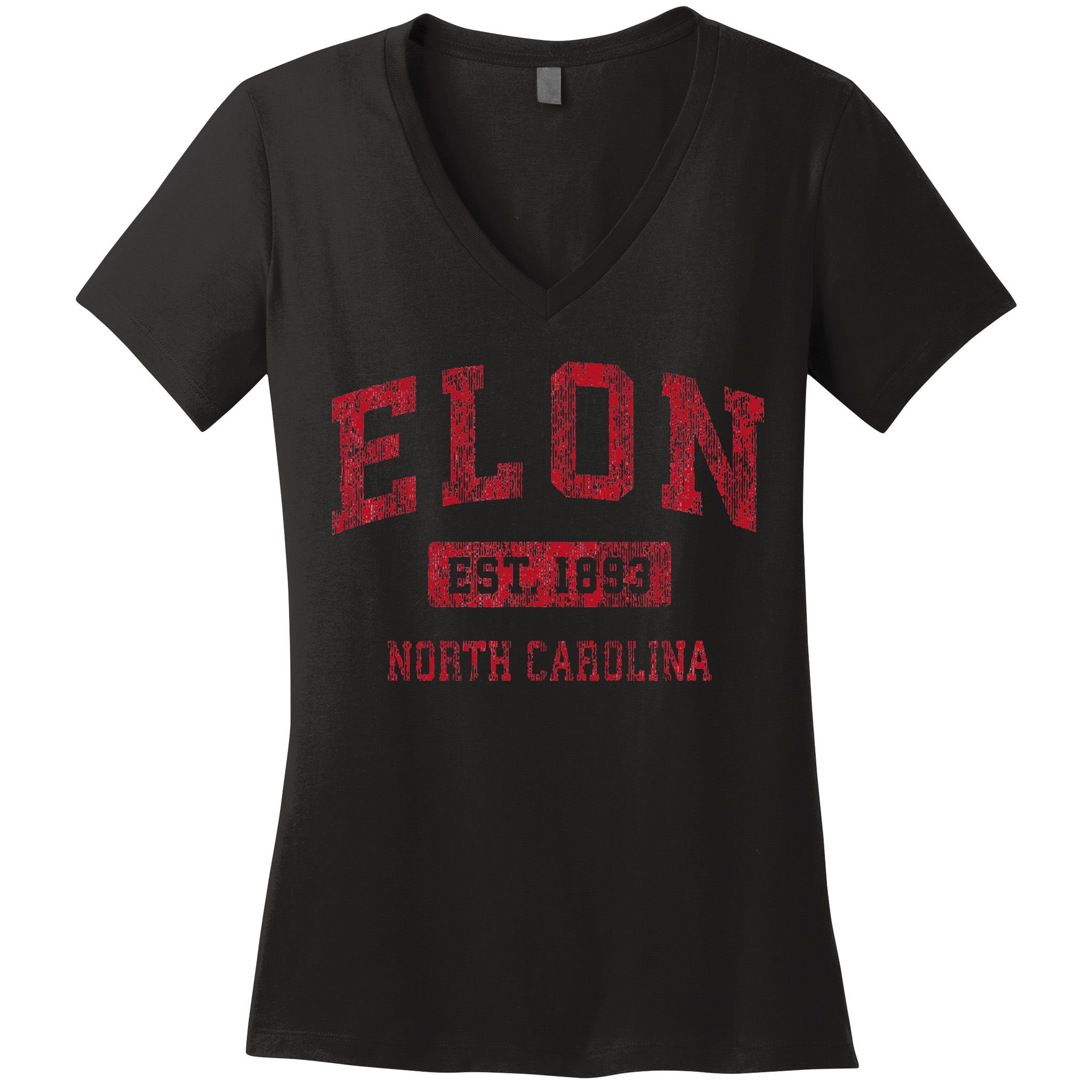 Elon North Carolina Nc Vintage Sports Design Women's V-Neck T-Shirt