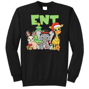 Ent Nurse Christmas Ear Nose Throat Rabbit Elephant Giraffe Sweatshirt