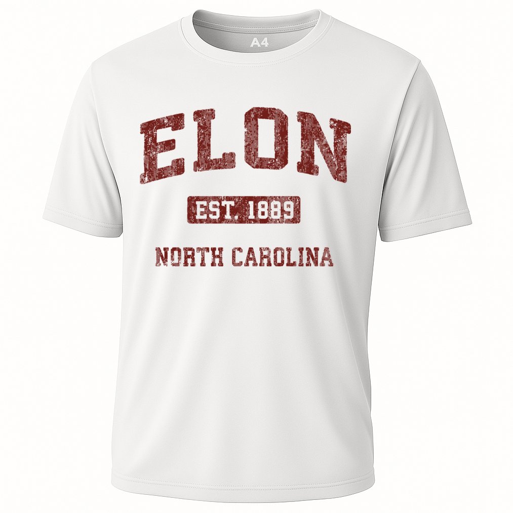 Elon North Carolina Nc Vintage Athletic Sports Design Cooling Performance Crew T-Shirt
